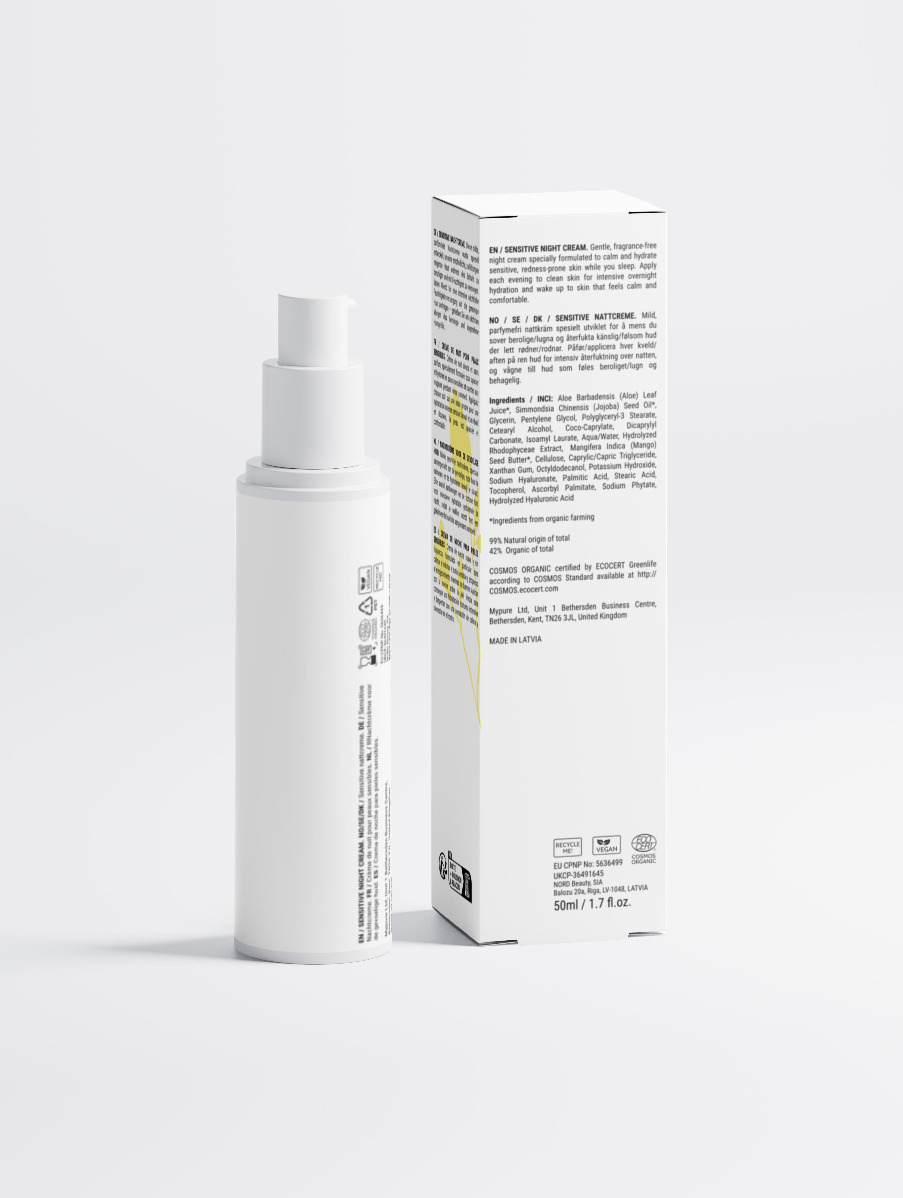 Sensitive Skin Overnight Cream, Fragrance-Free